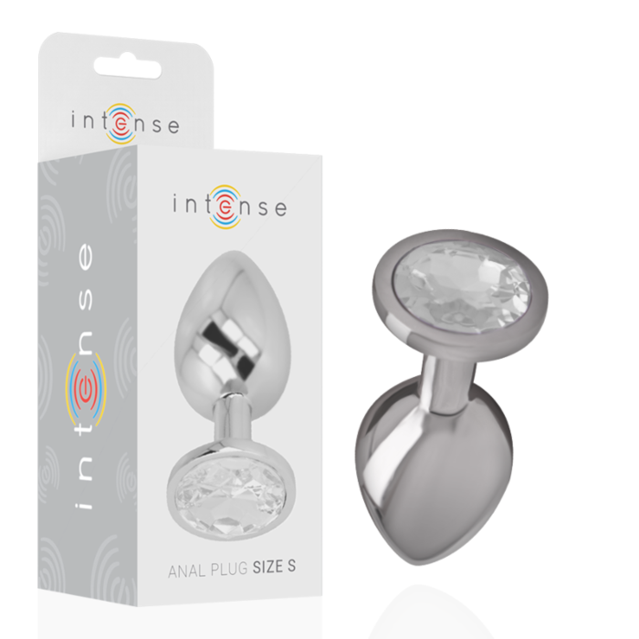 Plug Anal INTENSE com Cristal Prateado Plug Anal INTENSE com Cristal Prateado