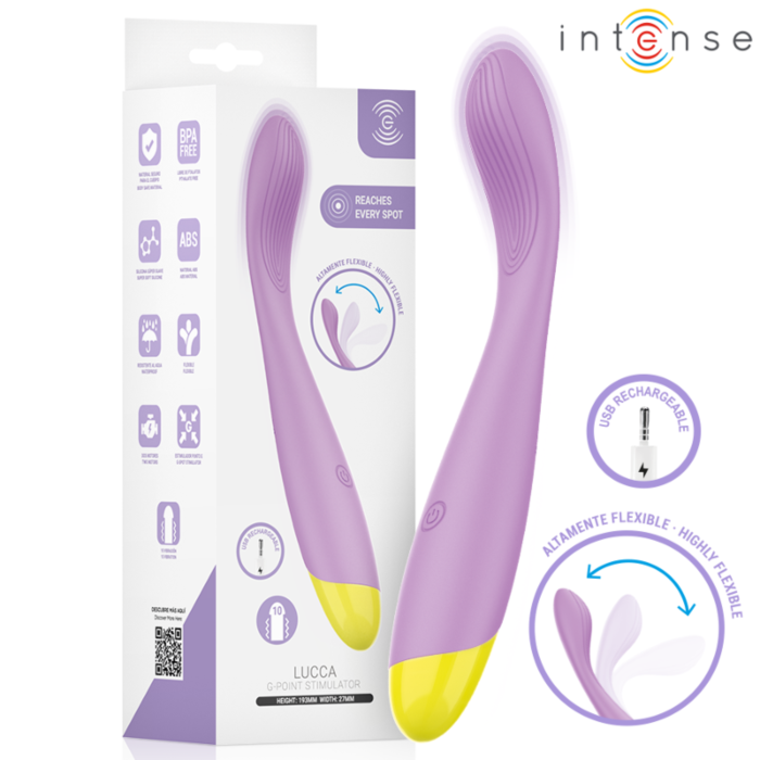 Vibrador INTENSE LUCCA estimulador G flexível Vibrador INTENSE LUCCA estimulador G flexível
