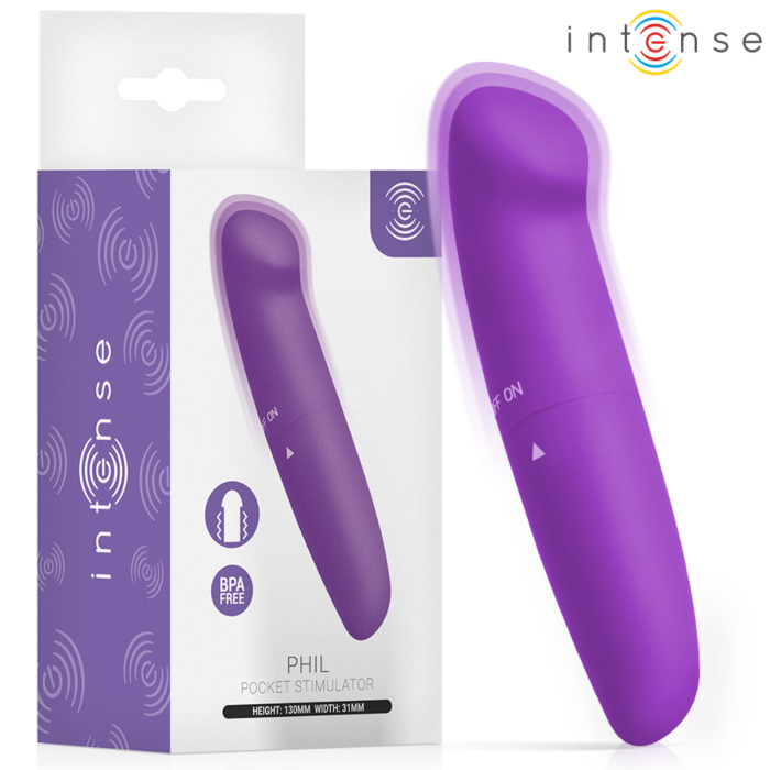 Vibrador INTENSE FUN TOYS PHIL G-SPOT Roxo 13 cm
