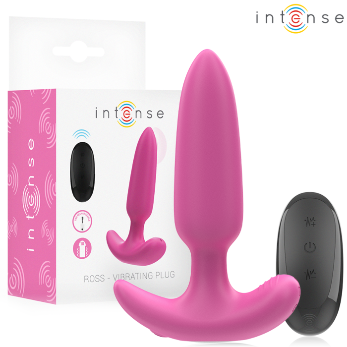 Plug Anal INTENSE ROSS com Controle Remoto e 10 Vibrações Plug Anal INTENSE ROSS com Controle Remoto e 10 Vibrações