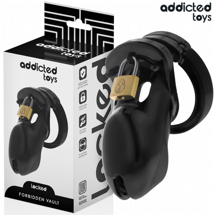 Gaiola para Pénis ADDICTED TOYS LOCKED 10 cm com Anéis Ajustáveis