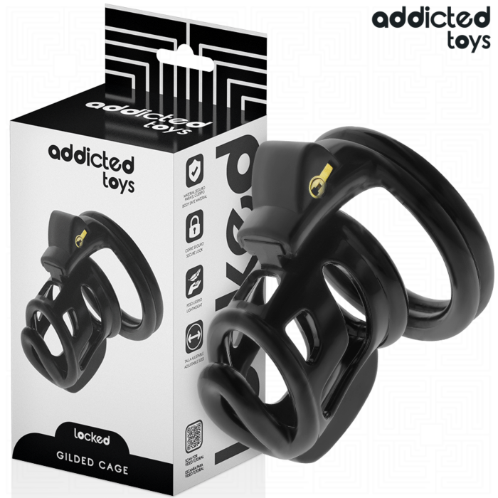 Jaula para Pene Addicted Toys Locked Gilden Cage Jaula para Pene Addicted Toys Locked Gilden Cage