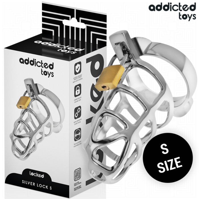 Jaula para Pene Addicted Toys Silver Lock Tamanho S Jaula para Pene Addicted Toys Silver Lock Tamanho S