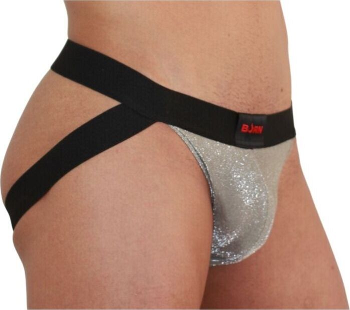 Jockstrap BURN 001 com brilhos e transparências Jockstrap BURN 001 com brilhos e transparências