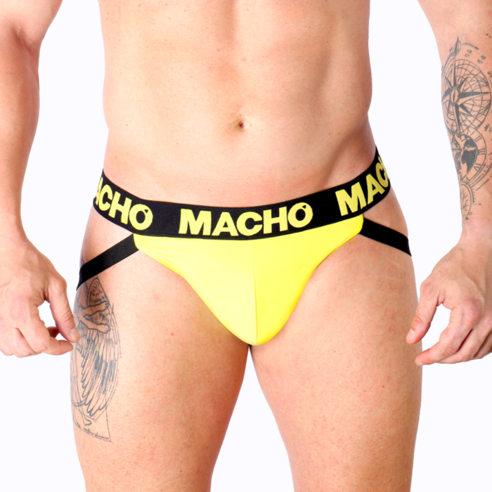 Jockstrap Macho MX25A Amarelo Lycra - Estilo e Conforto