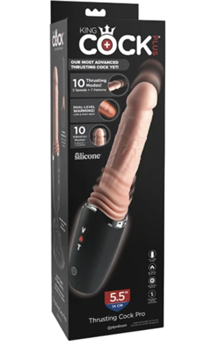 Vibrador KING COCK PLUS Thrusting Cock Pro 12,7 cm