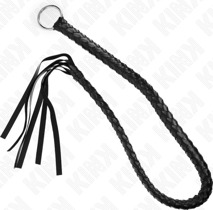Látigo BDSM KINK 65cm Preto com Anel Látigo BDSM KINK 65cm Preto com Anel