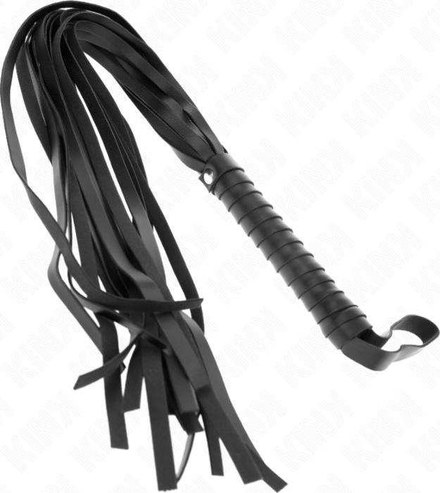 Látigo KINK 70cm Silicona Preto - Prazer em Cada Golpe