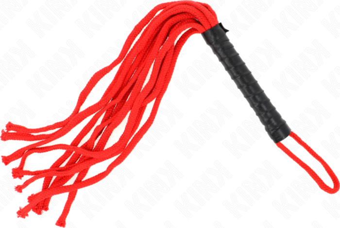 Látigo de Corda KINK 56cm Vermelho Sensual Látigo de Corda KINK 56cm Vermelho Sensual