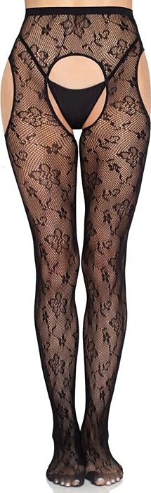 Medias de Liguero Leg Avenue 1967 com Flores