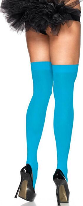 Leg Avenue azul nylon meias opacas neon