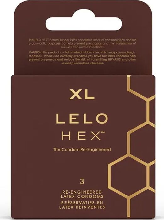 Lelo hex preservativos respeitam xl 3uds