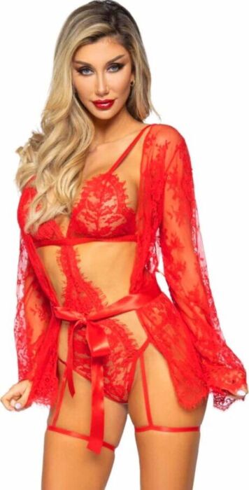 Conjunto Lingerie Leg Avenue 86123 Vermelho Sedução Conjunto Lingerie Leg Avenue 86123 Vermelho Sedução