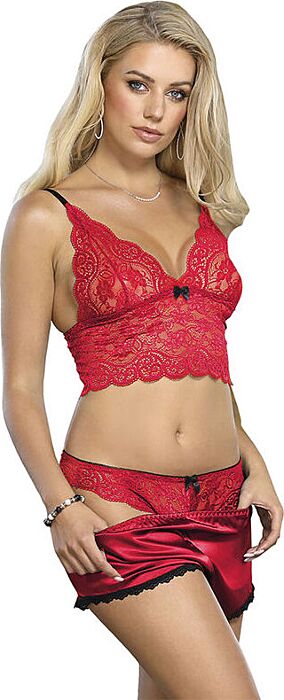 Lenceria Sublime SUBBLIME Set 3 Peças Vermelho