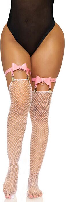 Cinta-liga alta de couro vegano Leg Avenue - Rosa Cinta-liga alta de couro vegano Leg Avenue - Rosa