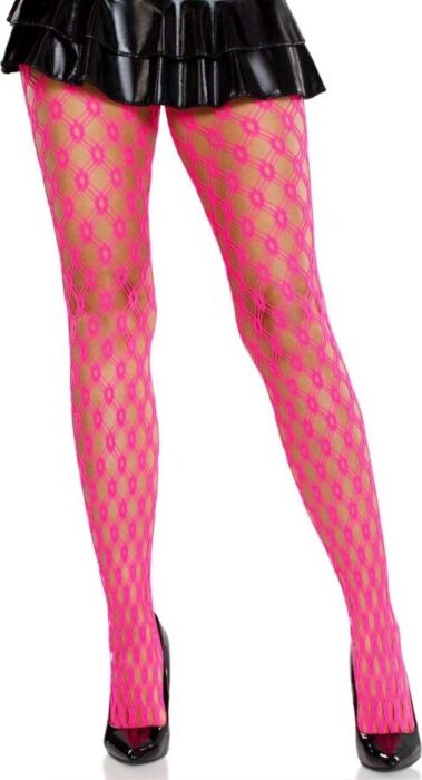 Mallas de Encaje Leg Avenue Rosa Neón - Estilo Único