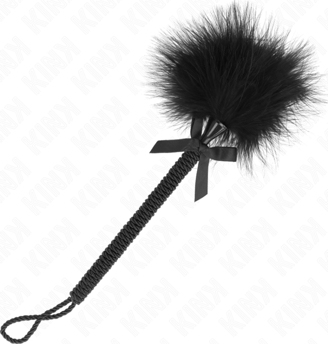 Masaeador KINK - Lazo Negro com Plumas 25 cm