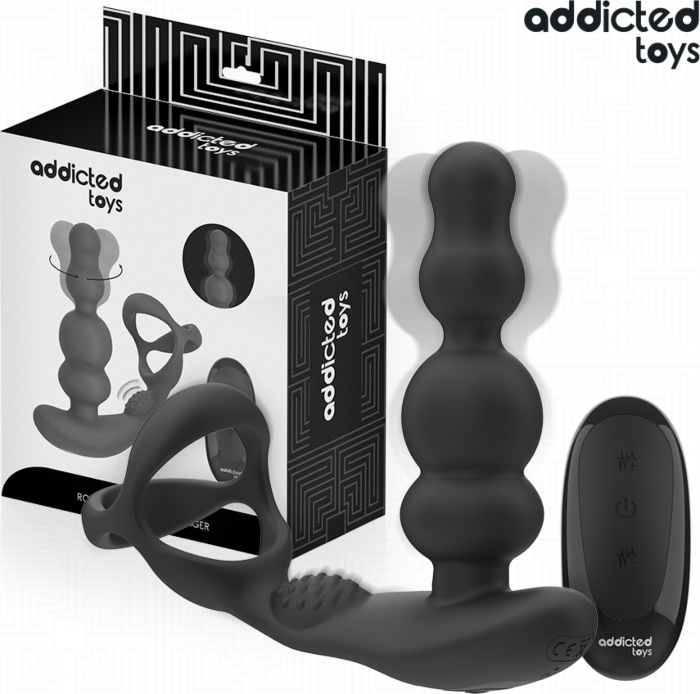 Massajador Prostático Addicted Toys Rotatório Remote