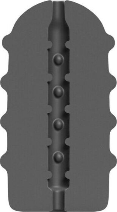 Masturbador All Black Bumpy em TPR, 17 cm - Sex Shop