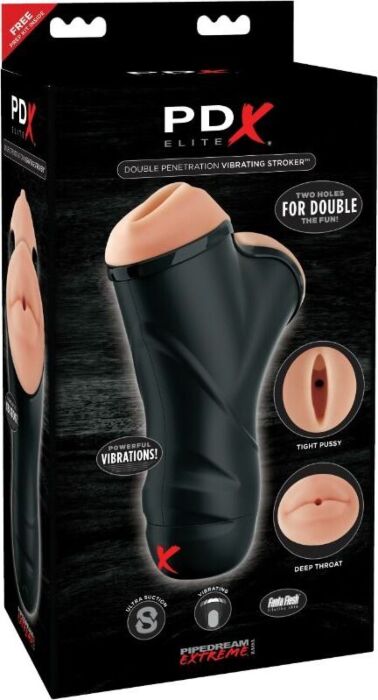 Masturbador Duplo PDX ELITE com Fanta Flesh Masturbador Duplo PDX ELITE com Fanta Flesh
