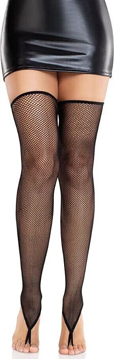 Medias Altas Leg Avenue Sem Pés Preto Medias Altas Leg Avenue Sem Pés Preto