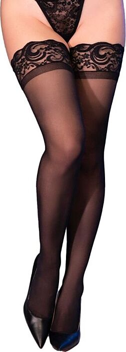 Medias de Liga Chilirose CR 4884 Encaje Negro Medias de Liga Chilirose CR 4884 Encaje Negro