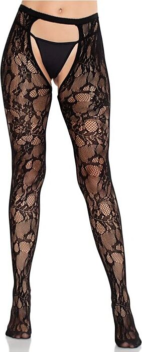 Medias de Encaixe Leg Avenue Rosa Abertas - Elegância