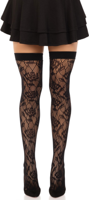 Medias Red Leg Avenue Rosas Silvestres Negros