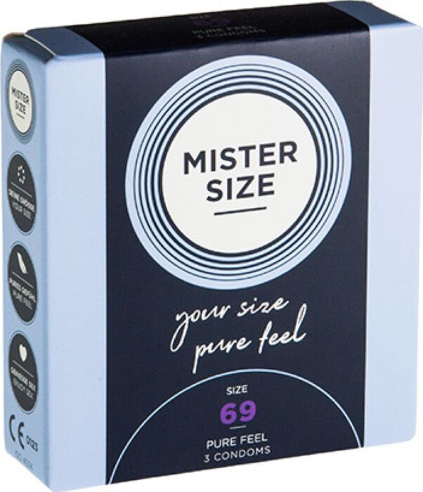 Mister size 69- preservativos extrafinos (3 unidades)
