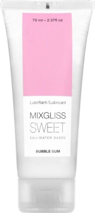 à base de água Mixgliss lubrificante com sabor 70 ml de goma