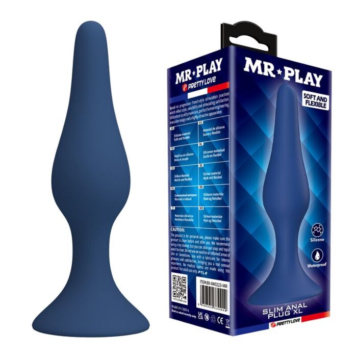 Plug Anal MR PLAY Tapered Silicone Blue XL Plug Anal MR PLAY Tapered Silicone Blue XL