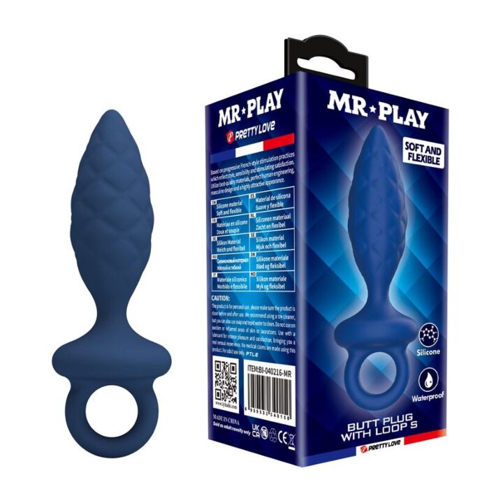 Plug Anal MR PLAY Textured com Anel Plug Anal MR PLAY Textured com Anel