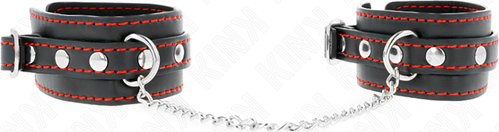 Muñequeras KINK Ajustáveis com Detalhes em Vermelho