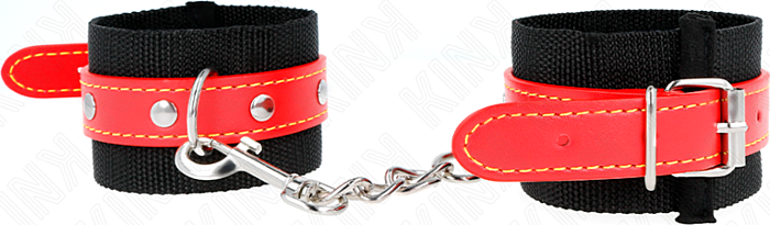 Muñequeras KINK Nylon Preto com Correia Vermelha