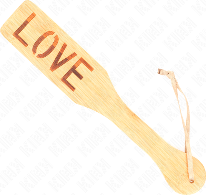 Pala de Bambú KINK Palavra Love - Prazer Controlado Pala de Bambú KINK Palavra Love - Prazer Controlado