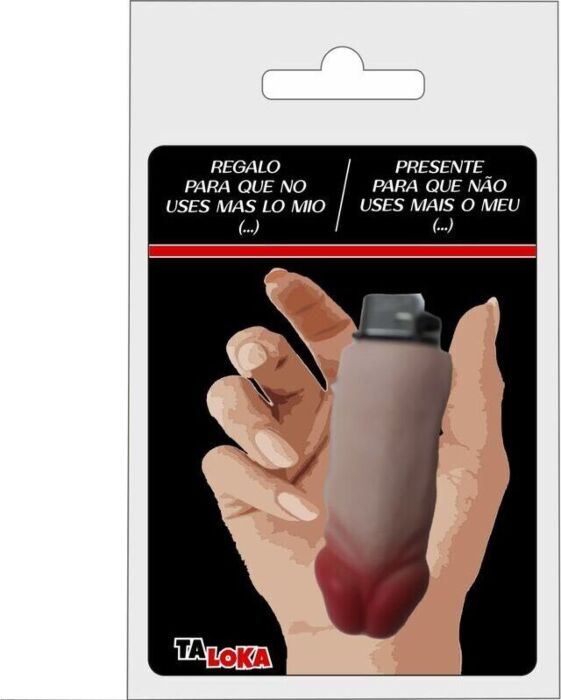 Isqueiro em forma de pênis na cor marrom rosado, recarregável, com frases divertidas Isqueiro em forma de pênis na cor marrom rosado, recarregável, com frases divertidas