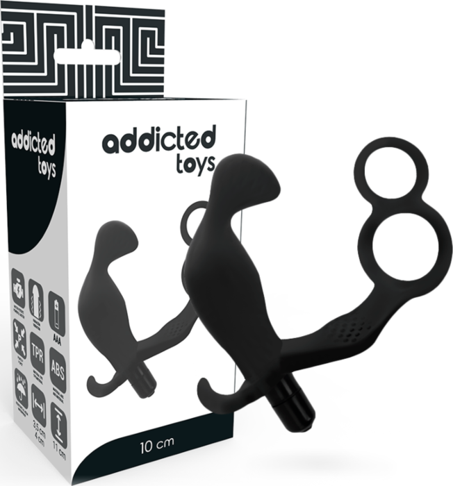 Plug Anal ADDICTED TOYS com Anel para Pénis e Testículos