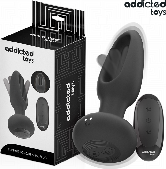 Plug Anal Addicted Toys com Língua Vibradora