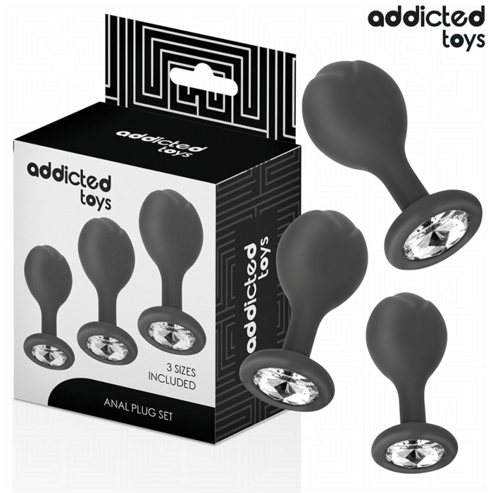 Plug Anal Addicted Toys Set 3 com Joia
