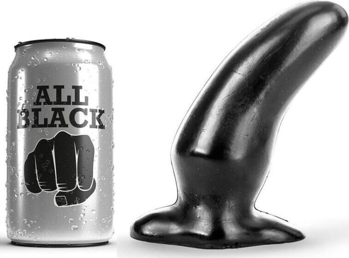 Plug anal ALL BLACK 13 cm curvo para ponto G Plug anal ALL BLACK 13 cm curvo para ponto G