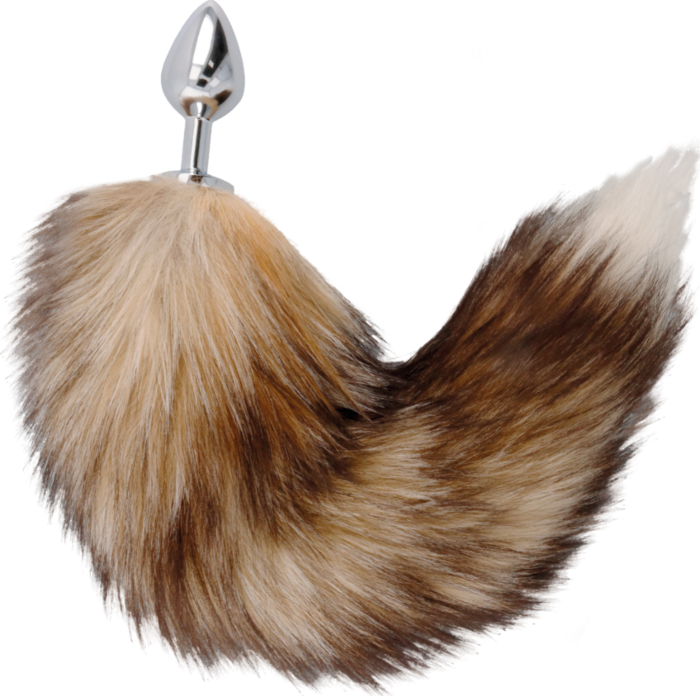 Plug Anal BDSM DARKNESS TAIL BUTT PLUG SILVER com Cauda Peluda Plug Anal BDSM DARKNESS TAIL BUTT PLUG SILVER com Cauda Peluda