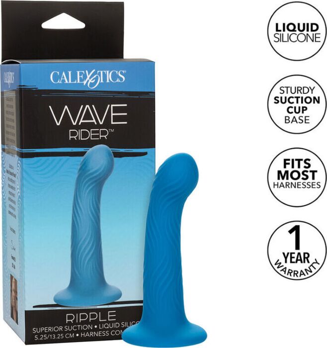 Plug anal CALEXOTICS Wave Rider Ripple com ventosa Plug anal CALEXOTICS Wave Rider Ripple com ventosa