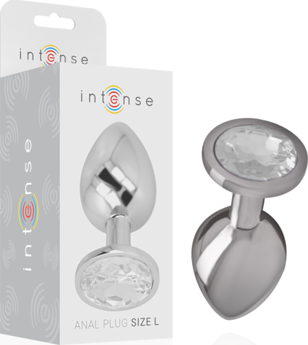 Plug Anal de Cristal Prateado Plug Anal de Cristal Prateado