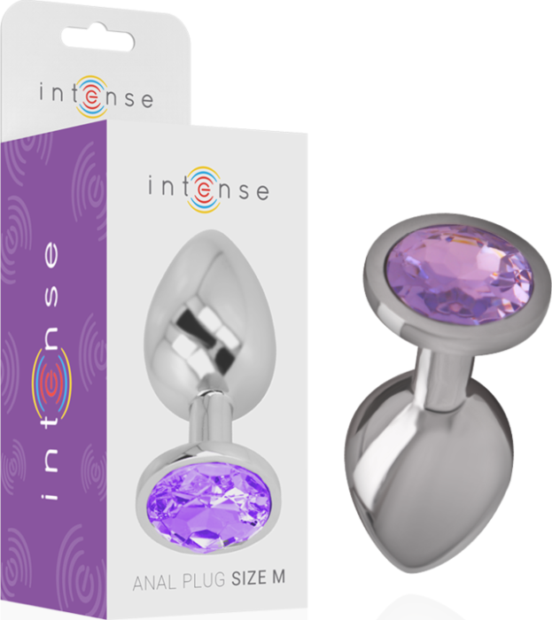 Plug Anal Intense M com Cristal Violeta Plug Anal Intense M com Cristal Violeta