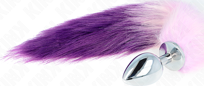 Plug Anal KINK L com Cola Sintética Violeta Plug Anal KINK L com Cola Sintética Violeta