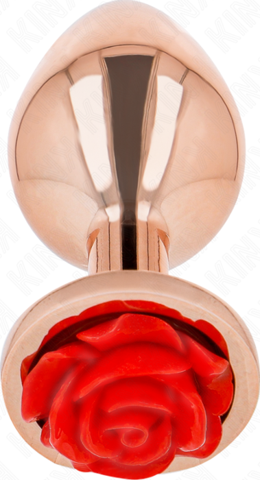 Plug Anal KINK Rosa com Rosa Vermelha Elegante