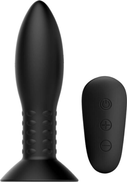 Plug Anal MR PLAY Preto com Controle Remoto