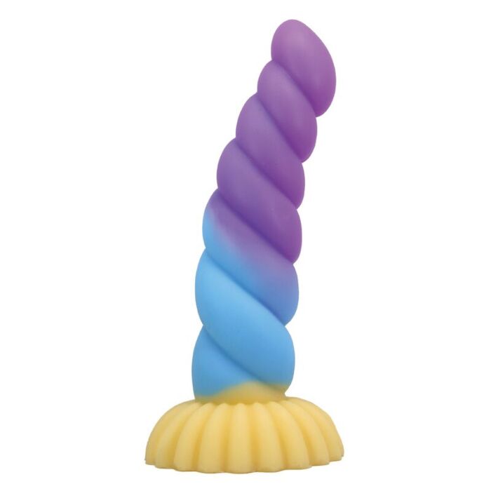 Dildo POWER MONSTERS Unicorn Tricolor 22 cm com base de sucção Dildo POWER MONSTERS Unicorn Tricolor 22 cm com base de sucção