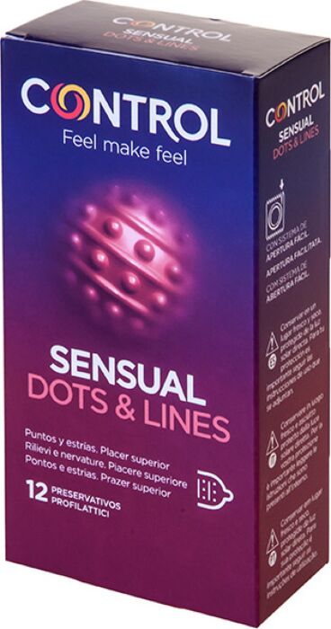 Preservativos Control Sensual Dots & Lines com Estimulação Extra Preservativos Control Sensual Dots & Lines com Estimulação Extra