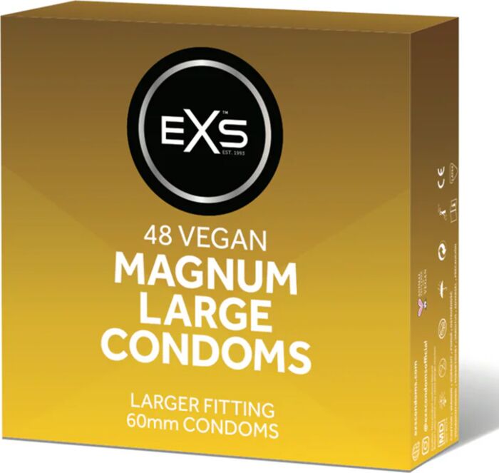 Preservativos Exs Magnum 48s — largos e compridos